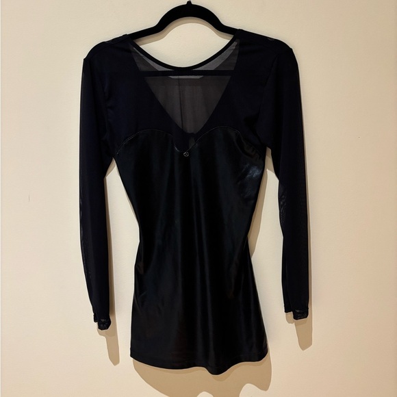 Black Mesh Long Sleeve Top - Picture 1 of 4